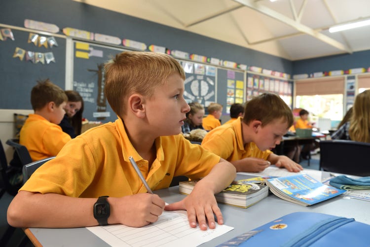 Students in a classroom
